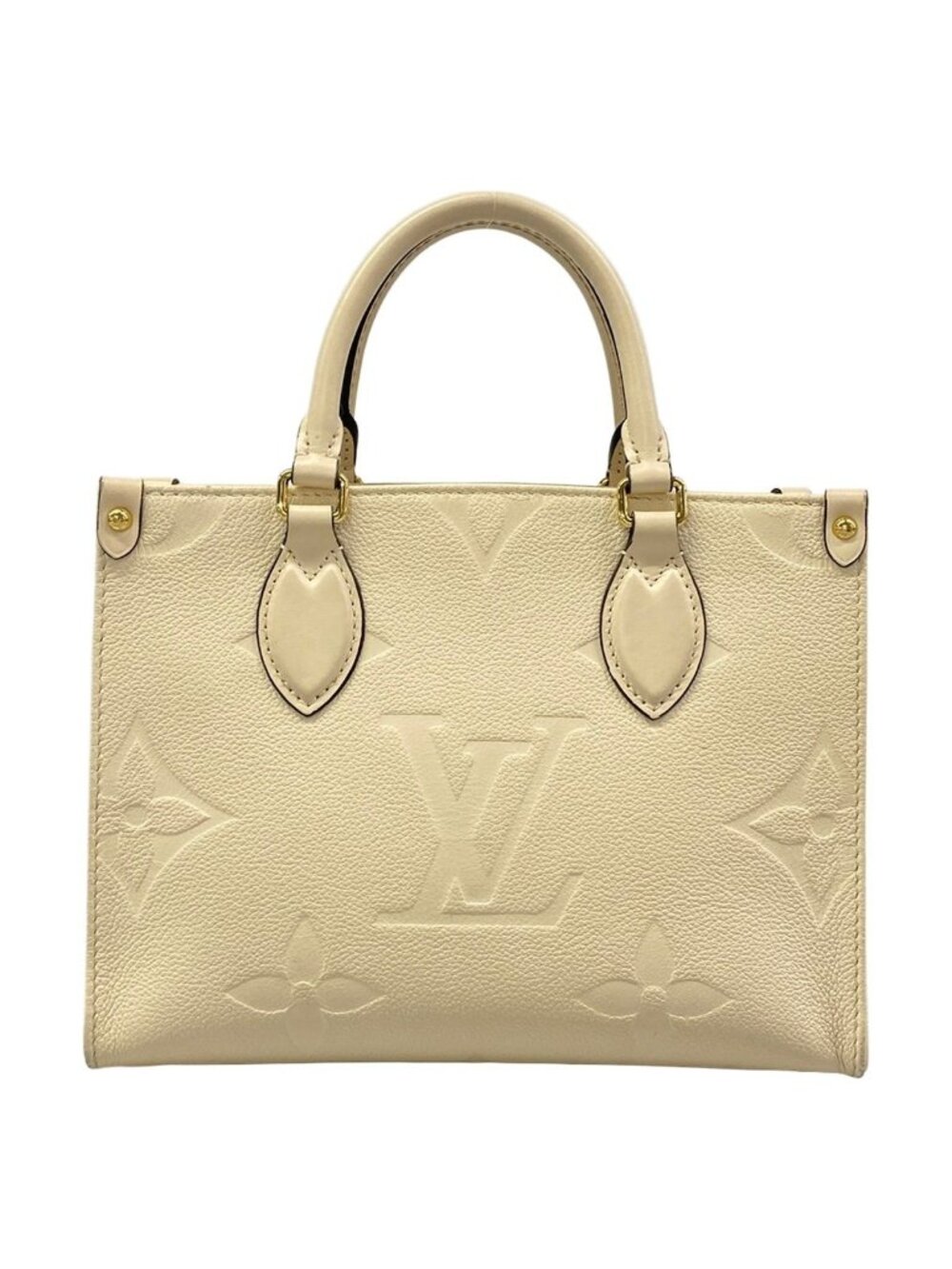 Louis Vuitton Tote Monogram Empreinte On The Go PM Cream Leather Cowhide - Picture 3 of 15